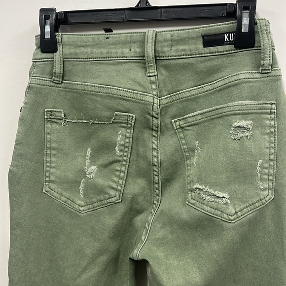 Kut From The Kloth Rachel High Rise Fab Ab Mom Jean in Tuscan Olive 0 new - Picture 12 of 12